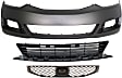 2009 Honda Civic - 3-Piece Kit Front, Center Bumper Grille, Textured Black, Coupe,  Includes (1) Bumper Cover, (1) Bumper Grille, and (1) Grille