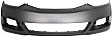 2009 Honda Civic - 3-Piece Kit Front, Center Bumper Grille, Textured Black, Coupe,  Includes (1) Bumper Cover, (1) Bumper Grille, and (1) Grille
