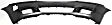 2009 Honda Civic - 3-Piece Kit Front, Center Bumper Grille, Textured Black, Coupe,  Includes (1) Bumper Cover, (1) Bumper Grille, and (1) Grille
