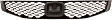2009 Honda Civic - 3-Piece Kit Front, Center Bumper Grille, Textured Black, Coupe,  Includes (1) Bumper Cover, (1) Bumper Grille, and (1) Grille