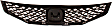 2009 Honda Civic - 3-Piece Kit Front, Center Bumper Grille, Textured Black, Coupe,  Includes (1) Bumper Cover, (1) Bumper Grille, and (1) Grille