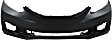 2015 Honda Civic - 3-Piece Kit Front Primed Bumper Cover, 4-Door, Sedan,  Includes (1) Bumper Cover, (1) Bumper Grille, and (1) Grille