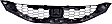 2015 Honda Civic - 3-Piece Kit Front Primed Bumper Cover, 4-Door, Sedan,  Includes (1) Bumper Cover, (1) Bumper Grille, and (1) Grille