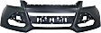 4-Piece Kit, Front, Upper Primed Bumper Cover, Includes (1) Bumper Cover, (2) Bumper Grille, and (1) Grille