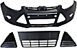 4-Piece Kit, Front Primed Bumper Cover, Includes (1) Bumper Cover and (3) Bumper Grille
