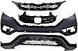 4-Piece Kit, Front, Upper and Lower Upper - Primed, Lower - Textured Bumper Cover, Includes (2) Bumper Cover and (2) Grille