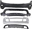 4-Piece Kit Front Bumper Grille, For Models Without Parking Aid Sensor, With Code MFD or MFN, Without Adaptive Cruise Control, Primed, Includes (2) Bumper Cover and (2) Bumper Grille