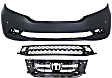 3-Piece Kit, Front Primed Bumper Cover, Includes (1) Bumper Cover, (1) Bumper Grille, and (1) Grille