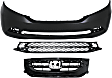 3-Piece Kit, Grille Black, CAPA Certified, Includes (1) Bumper Cover, (1) Bumper Grille, and (1) Grille