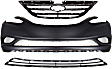 3-Piece Kit, Grille Textured Black, For Models With Type 2 Main Grille, Includes (1) Bumper Cover, (1) Bumper Grille, and (1) Grille