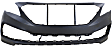 2017 Hyundai Sonata - 3-Piece Kit Grille, Painted Silver, For Models With Sport Type Bumper and Bumper Cover, For Models With Sport Type  and Without Auto Cruise Control,  Includes (1) Bumper Cover, (1) Bumper Grille, and (1) Grille