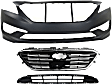 3-Piece Kit, Grille Painted Black, For Models With Standard Type Grille and Auto Cruise Control, Includes (1) Bumper Cover, (1) Bumper Grille, and (1) Grille