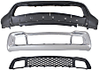 3-Piece Kit Front Bumper Grille, For Models With Code MFD or MFN, For Models Without Adaptive Cruise Control, Black and Chrome, Includes (1) Bumper Cover and (2) Bumper Grille