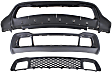 2014 Jeep Grand Cherokee - 3-Piece Kit Front, Lower Textured Bumper Cover, For Models With Code MFD or MFN, CAPA Certified  Includes (1) Bumper Cover and (2) Bumper Grille