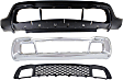 3-Piece Kit Front Bumper Grille, For Models Without Adaptive Cruise Control, Black and Chrome, CAPA Certified, Includes (1) Bumper Cover and (2) Bumper Grille