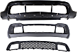 3-Piece Kit, Front, Lower Upper - Primed, Lower - Textured Bumper Cover, CAPA Certified, Includes (1) Bumper Cover and (2) Bumper Grille