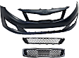 3-Piece Kit Grille Black, USA Built Vehicle, Except Hybrid, Includes (1) Bumper Cover, (1) Bumper Grille, and (1) Grille