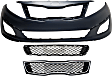 3-Piece Kit Grille Black, USA Built Vehicle, Except Hybrid, CAPA Certified, Includes (1) Bumper Cover, (1) Bumper Grille, and (1) Grille