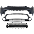 2014-2016 Kia Soul - 3-Piece Kit, Front, Upper and Lower Upper - Primed, Lower - Textured Bumper Cover, For Models With Two Tone Paint, Includes (2) Bumper Cover and (1) Bumper Grille