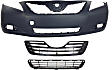 2009 Toyota Camry - 3-Piece Kit, Front Primed Bumper Cover, Japan Built Vehicle, Includes (1) Bumper Cover, (1) Bumper Grille, and (1) Grille