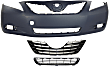 3-Piece Kit, Front Primed Bumper Cover, Japan Built Vehicle, Includes (1) Bumper Cover, (1) Bumper Grille, and (1) Grille