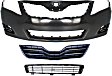 3-Piece Kit, Grille Chrome Shell with Painted Black Insert, USA Built Vehicle, Includes (1) Bumper Cover, (1) Bumper Grille, and (1) Grille