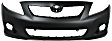 3-Piece Kit Front Primed Bumper Cover, For Models With Spoiler Holes, North America Built Vehicle, Includes (1) Bumper Cover, (1) Bumper Grille, and (1) Grille