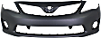 2013 Toyota Corolla S - 3-Piece Kit Front Primed Bumper Cover, North America Built Vehicle,  Includes (1) Bumper Cover, (1) Bumper Grille, and (1) Grille