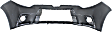 2014-2016 Toyota Corolla - 3-Piece Kit, Front Primed Bumper Cover, Includes (1) Bumper Cover, (1) Bumper Grille, and (1) Grille