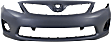 2011-2013 Toyota Corolla - 3-Piece Kit, Grille Painted Black, North America Built Vehicle, CAPA Certified, Includes (1) Bumper Cover, (1) Bumper Grille, and (1) Grille