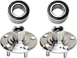 2-Wheel Set Front, Driver and Passenger Side Wheel Hub, 5 Lugs, With Bearing, includes (2) Wheel Bearing and (2) Wheel Hub