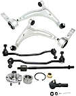 10-Piece Kit Front, Driver and Passenger Side, Lower Control Arm, Includes nut(s), includes Sway Bar Links, Tie Rod Ends, and Wheel Hubs