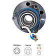4-Piece Kit Front, Driver and Passenger Side Fully Loaded Strut, FWD, Includes (2) Shock Absorber and Strut Assembly and (2) Wheel Hub