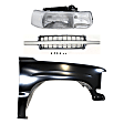 2003 Chevrolet Tahoe - 3-Piece Kit Front, Passenger Side Fender, Includes (1) Fender, (1) Grille, and (1) Headlight