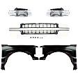 5-Piece Kit, Front, Driver and Passenger Side Fender, CAPA Certified, Includes (2) Fender, (1) Grille, and (2) Headlight