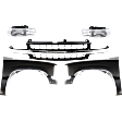 5-Piece Kit, Front, Driver and Passenger Side Fender, CAPA Certified, Includes (2) Fender, (1) Grille, and (2) Headlight