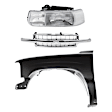 3-Piece Kit, Grille Chrome, Includes (1) Fender, (1) Grille, and (1) Headlight