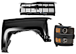 3-Piece Kit, Front, Passenger Side Fender, CAPA Certified, Includes (1) Fender, (1) Grille, and (1) Headlight