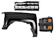 3-Piece Kit, Driver Side Fender, CAPA Certified, Includes (1) Fender, (1) Grille, and (1) Headlight