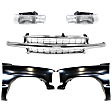 1999 Chevrolet Silverado 1500 - 5-Piece Kit Grille, Chrome,  Includes (2) Fender, (1) Grille, and (2) Headlight