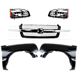 5-Piece Kit, Front, Driver and Passenger Side Fender, Includes (2) Fender, (1) Grille, and (2) Headlight