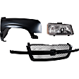 3-Piece Kit, Front, Passenger Side Fender, Includes (1) Fender, (1) Grille, and (1) Headlight