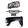 3-Piece Kit, Front, Driver Side Fender, Includes (1) Fender, (1) Grille, and (1) Headlight