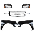 5-Piece Kit, Front, Driver and Passenger Side Fender, CAPA Certified, Includes (2) Fender, (1) Grille, and (2) Headlight