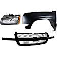 3-Piece Kit, Front, Driver Side Fender, CAPA Certified, Includes (1) Fender, (1) Grille, and (1) Headlight