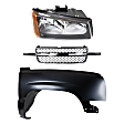 3-Piece Kit Front, Passenger Side Fender, USA Built Vehicle, SS Models With Dale Earnhardt Package, CAPA Certified, Includes (1) Fender, (1) Grille, and (1) Headlight