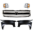 5-Piece Kit, Grille Chrome, Includes (2) Fender, (1) Grille, and (2) Headlight