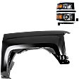 2-Piece Kit, Front, Passenger Side Fender, CAPA Certified, Includes (1) Fender and (1) Headlight