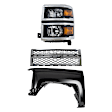 3-Piece Kit, Front, Driver Side Fender, CAPA Certified, Includes (1) Fender, (1) Grille, and (1) Headlight