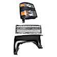 3-Piece Kit, Grille Chrome, For Models Without Rally Package, Includes (1) Fender, (1) Grille, and (1) Headlight